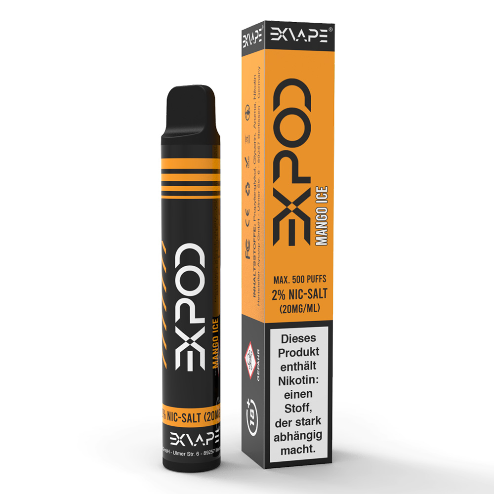 EXVAPE EXPOD Einweg E-Zigarette Mango Ice